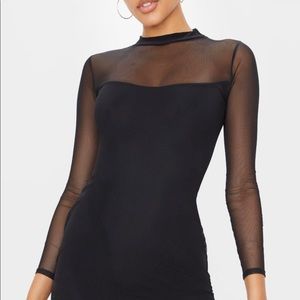 PLT black body con long sleeve dress!